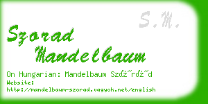 szorad mandelbaum business card